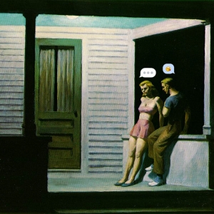 Emoji tribute to Edward Hopper