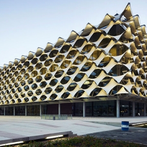 Текстильный фасад для национальной библиотеки Саудовской Аравии