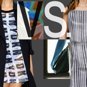 Платье с логотипом: DKNY VS Alexander Wang