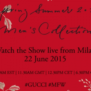 Прямая трансляция мужского показа Gucci, весна-лето 2016