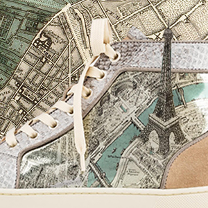 Кристиан Лубутен нарисовал карту Парижа на обуви