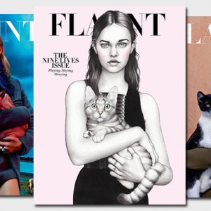 Кошкин дом: \"кошачьи\" обложки нового выпуска Flaunt