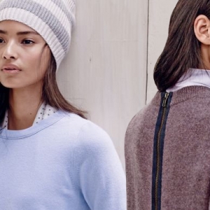 Малаика Ферт в новом лукбуке свитеров J.Crew