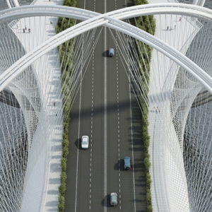 Архитектурное бюро Penda представило футуристический проект &quot;олимпийского моста&quot; в Пекине