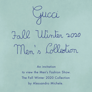 Онлайн-трансляция шоу Gucci, мужская коллекция осень-зима 2020