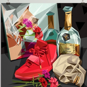 Иллюстрированные тексты песен Канье Уэста от художника Naturel