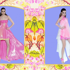 Платья со шлейфом недели моды Haute Couture