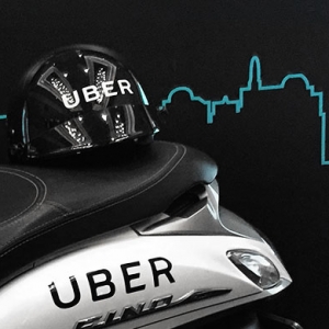 Uber пересаживает своих водителей на мотоциклы