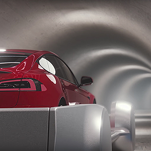 Илон Маск представил подземный тоннель, где машины возят на скейтах