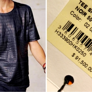 Крокодиловая футболка Hermès за $91,500