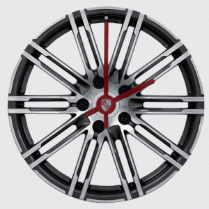 Настенные часы из обода колеса Porsche 911 Turbo