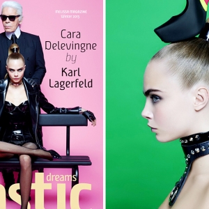 Кара Делевинь, Карл Лагерфельд и резиновые туфли