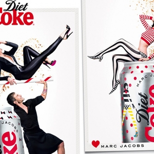 Марк Джейкобс и Гинта Лапина в кампании Diet Coke
