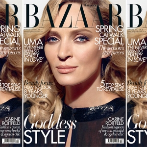 Ума Турман на обложке Harper's Bazaar UK