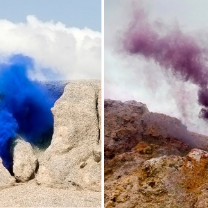 Цветные облака в пустыне