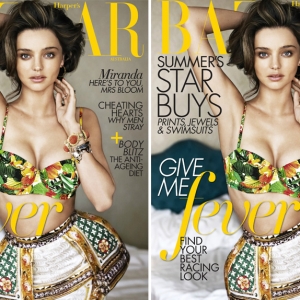 Миранда Керр на обложке Harper's Bazaar
