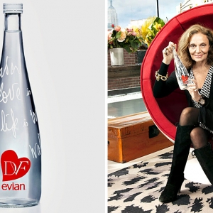 Дизайн бутылок Evian от DVF