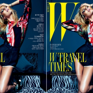 Кэндис Свейнпол на обложке W Korea