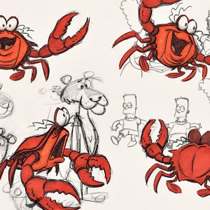 Первые скетчи к известным мультикам