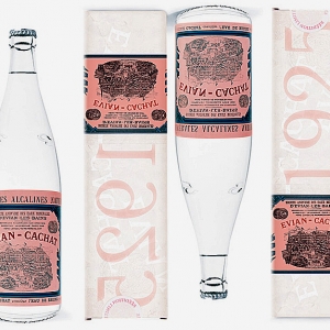 Винтажная серия бутылок Evian