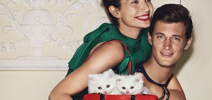 Первый взгляд: Карли Клосс и Лили Олдридж для Carolina Herrera