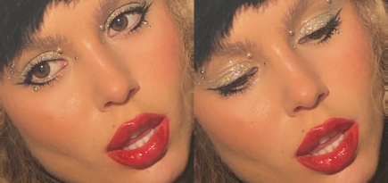 Инкрустированные ресницы и драматический блеск: делаем самый новогодний макияж. Туториал от визажистов