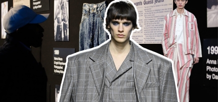 Широкие плечи, деним и дедушкин свитер: 7 трендов мужской моды с выставки Pitti Uomo
