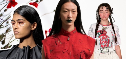 Губы, как у ведьм, цветочные ресницы и ленты в косах: 7 бьюти-трендов на весну