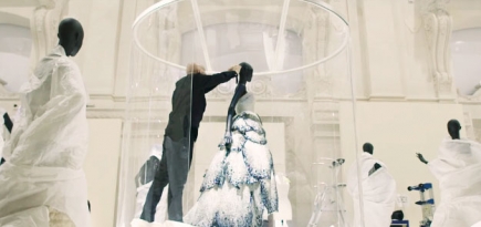 Dior опубликовал секретное видео о создании выставки в Париже