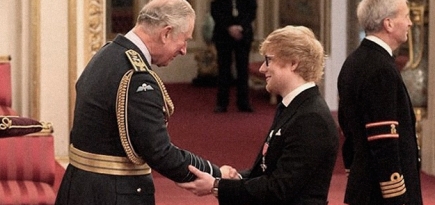 Принц Чарльз наградил Эда Ширана орденом Британской империи