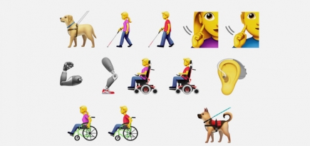 Apple показала эмодзи для людей с ограниченными возможностями