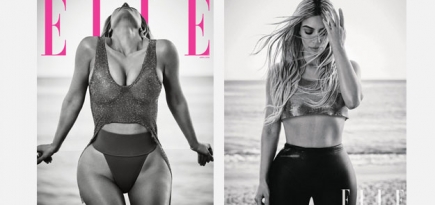 Ким Кардашьян появилась на обложке апрельского Elle USA