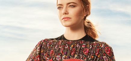 Эмма Стоун на фоне калифорнийских прерий в своей первой кампании для Louis Vuitton