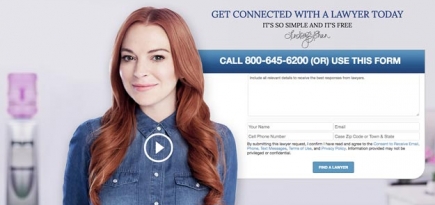 Линдси Лохан стала лицом юридического портала Lawyer.com