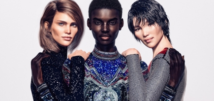 В новой кампании Balmain снялись виртуальные модели