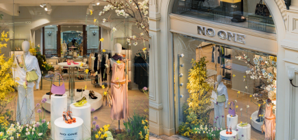Студия флористики Flowerna оформила бутик No One к 8 Марта