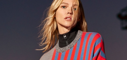 Саша Пивоварова позирует на фоне заката в новой кампании Proenza Schouler White Label