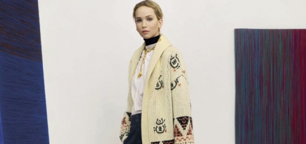 Дженнифер Лоуренс в картинной галерее в новой кампании Dior