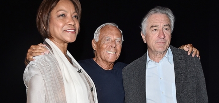 Роберт Де Ниро на показе Giorgio Armani