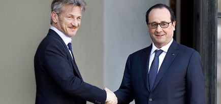 Шон Пенн обсудил с Франсуа Олландом вопросы благотворительности
