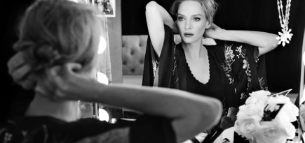 Ума Турман в съемке The Edit