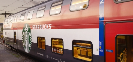 Starbucks открывает кафе в поезде