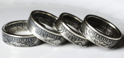 Кольца из серебряных монет от Николаса Хекмана