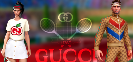 Gucci создал виртуальную одежду для героев игры Tennis Clash