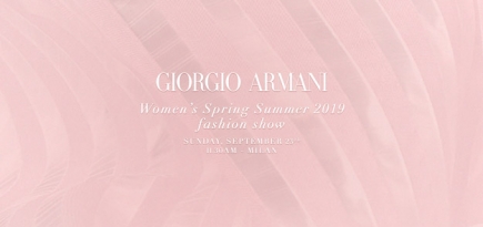 Прямая трансляция показа Giorgio Armani, коллекция весна-лето 2019