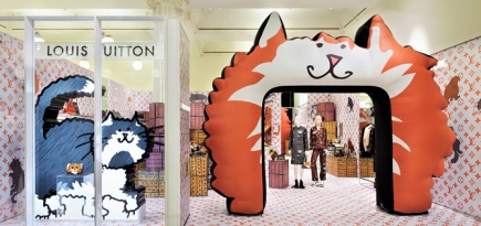 Как выглядит «кошачий» поп-ап-стор Louis Vuitton в Лондоне