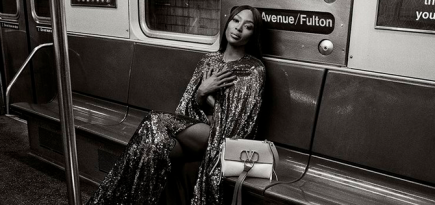 Наоми Кэмпбелл и нью-йоркская подземка в новой кампании Valentino