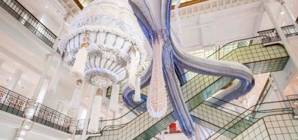 Португальская художница создала инсталляцию для Le Bon Marché