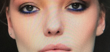 Как повторить макияж с синим кайалом с показа Elie Saab