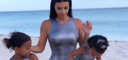 Ким Кардашьян показала первые снимки с отдыха с детьми на Багамах